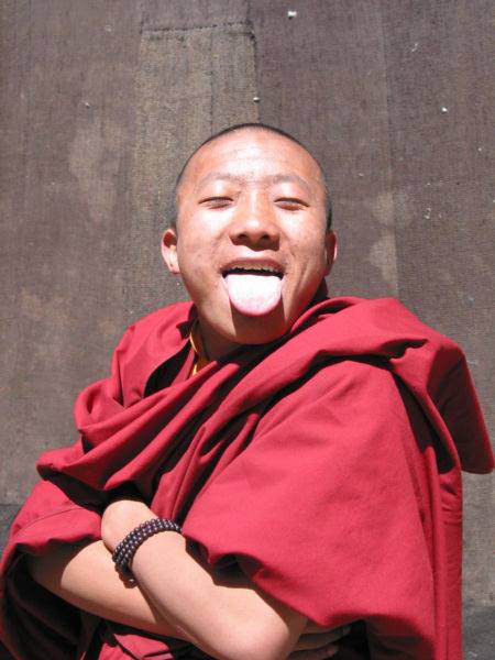 tibetan monk greeting