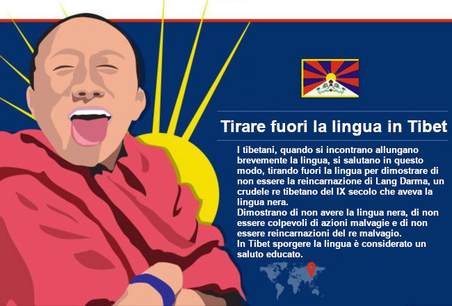 tirare fuori la lingua in Tibet